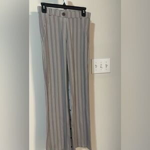 Betabrand Women's Gray Pinstripe Trousers